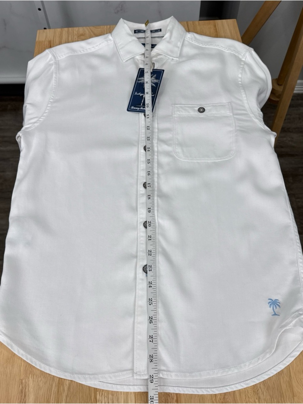 Tommy Bahama Men’s Indigo Palms Longsleeve Button Up White Size XS NEW - Picture 9 of 11